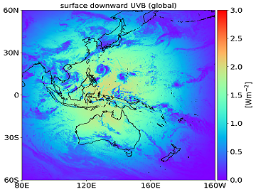 surface downward UVB (global)